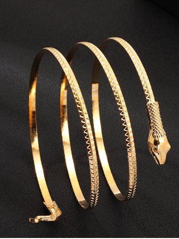 Gold Snake Wrap Around Bracelet