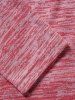 Haut Chiné Croisé Boutonné Manches Longues à Col en Forme de Cœur - Rose clair S