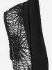 Cardigan sans Manches avec Empiècements en Dentelle Au Crochet Grande-Taille - Noir L | US 12