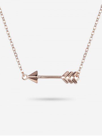 S925 Sliver Arrow Shape Pendant Necklace - GOLDEN