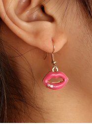 Valentine's Day Sexy Red Lip Drop Earrings -  