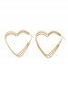 Boucles D'Oreilles Au Crochet Superposées en Forme de Cœur - d'or 