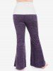Pantalon Chiné en Blocs de Couleurs à Jambe Large de Grande Taille - Concorde L | US 12