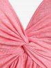 Plus Size Twist Open Shoulder Top -  