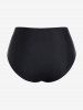 Maillot de Bain Bikini Bandeau Gothique Lettre et Figure - Noir 4X | US 26-28