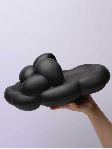 Solid Color Soft Cloud Slippers - BLACK - EU (36-37)