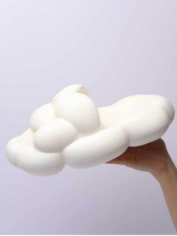 Sandalias Elásticas de Color Sólido de Nube - WHITE - EU (44-45)