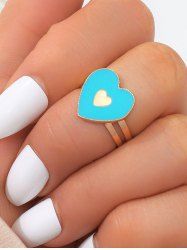 Bague Motif Cœur Style Gouttes pour la Saint-Valentin - Bleu 