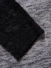 Cold Shoulder Sheer Flower Lace Panel Long Sleeve Top -  