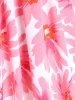 Haut Mouchoir Croisé Fleur sans Dos de Grande Taille - Rose clair L | US 12