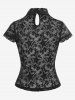 Gothic Star Lace Short Top -  