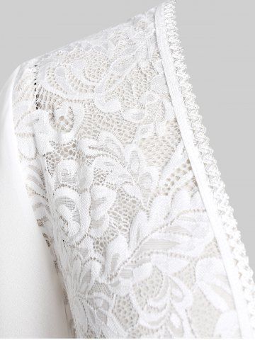 Plus Size Chiffon Butterfly Sleeve Lace Bolero Shrug Tops for Dress