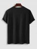 Letter Angel Graphic Printed Short Sleeve T-shirt -  