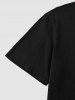 Letter Angel Graphic Printed Short Sleeve T-shirt -  