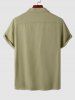 Solid Color Button Fly Shirt -  