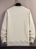 RUN Graphic Pattern Pullover Faux Suede Sweatshirt -  