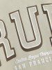 RUN Graphic Pattern Pullover Faux Suede Sweatshirt -  