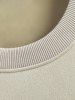 RUN Graphic Pattern Pullover Faux Suede Sweatshirt -  
