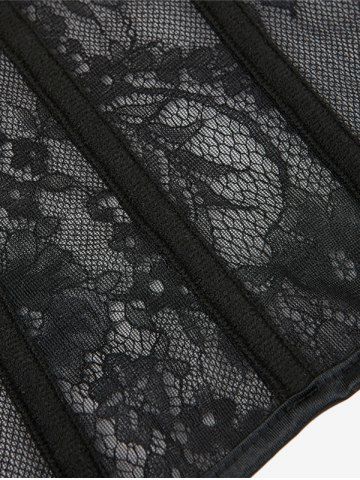 Gothic Lace Overlay Lace-up Boning Underbust Corset