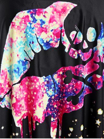 Plus Size Lip Printed Padded Boyleg Strappy Tankini Swimsuit
