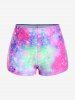 Plus Size Lip Printed Padded Boyleg Strappy Tankini Swimsuit -  