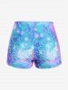 Plus Size Lip Printed Padded Boyleg Strappy Tankini Swimsuit -  