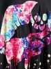 Plus Size Lip Printed Padded Boyleg Strappy Tankini Swimsuit -  