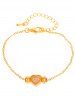Bracelet en Forme de Cœur en Strass pour la Saint-Valentin - d'or 