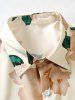 Floral Pattern Short Sleeves Vacation Shirt -  