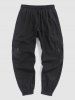 Solid Color Multi-pockets Design Cargo Pants -  