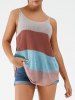 Plus Size Colorblock Knitted Tunic Top -  