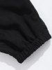 Strap Design Multi Pockets Solid Color Cargo Pants -  