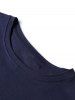 Letter Print Long Sleeve Round Neck Casual T Shirt -  