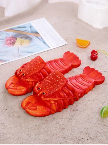 Couple Lobster Shaped Slippers - RED - 44/45(260MM)
