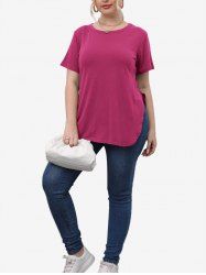 Plus Size Split Side T-shirt -  