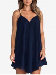 Plus Size Crisscross Detail Shift Cami Dress -  