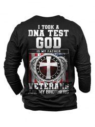 Cross Wing American Flag Slogan Print Graphic Casual T-shirt -  