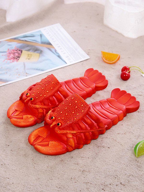 Trendy Couple Lobster Shaped Slippers  