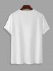 T-shirt Motif de Lettre Pizza Hamburger Dessin Animé Graphique à Manches Courtes - Blanc L