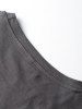 Letter Bike Print Round Neck Long Sleeve T Shirt -  