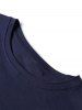 American Flag Letter Print Round Neck Long Sleeve Graphic T Shirt -  