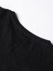 Graphic Letter Star Print Round Neck Long Sleeve T Shirt -  