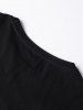 Letter Bike Lip Print Round Neck Long Sleeve T Shirt -  