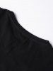 Letter Print Round Neck Long Sleeve Graphic T Shirt -  
