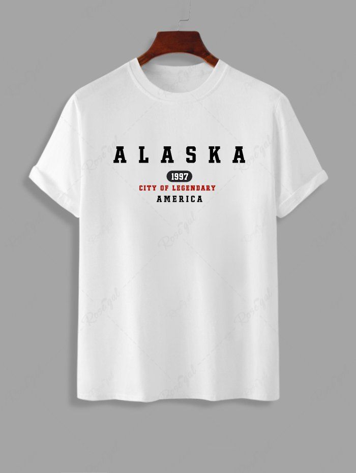 New ALASKA 1997 Print Short Sleeve T Shirt  