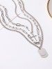 Punk Cross Layered Necklace -  