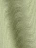 T-shirt Côtelé Croisé de Grande Taille à Manches Courtes - Vert clair 3X