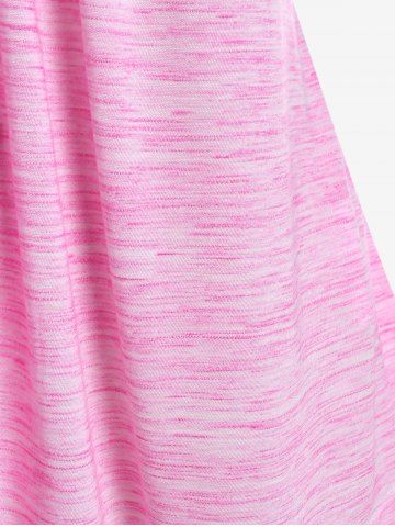 Plus Size Space Dye Tie Tank Top