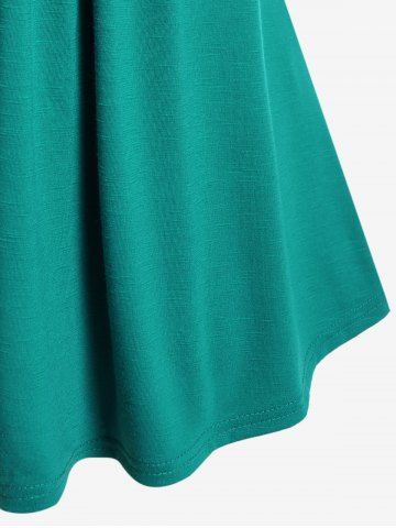 Plus Size U-bar Ruched Tank Top