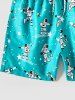 Astronaut Star Printed Drawstring Beach Board Shorts -  